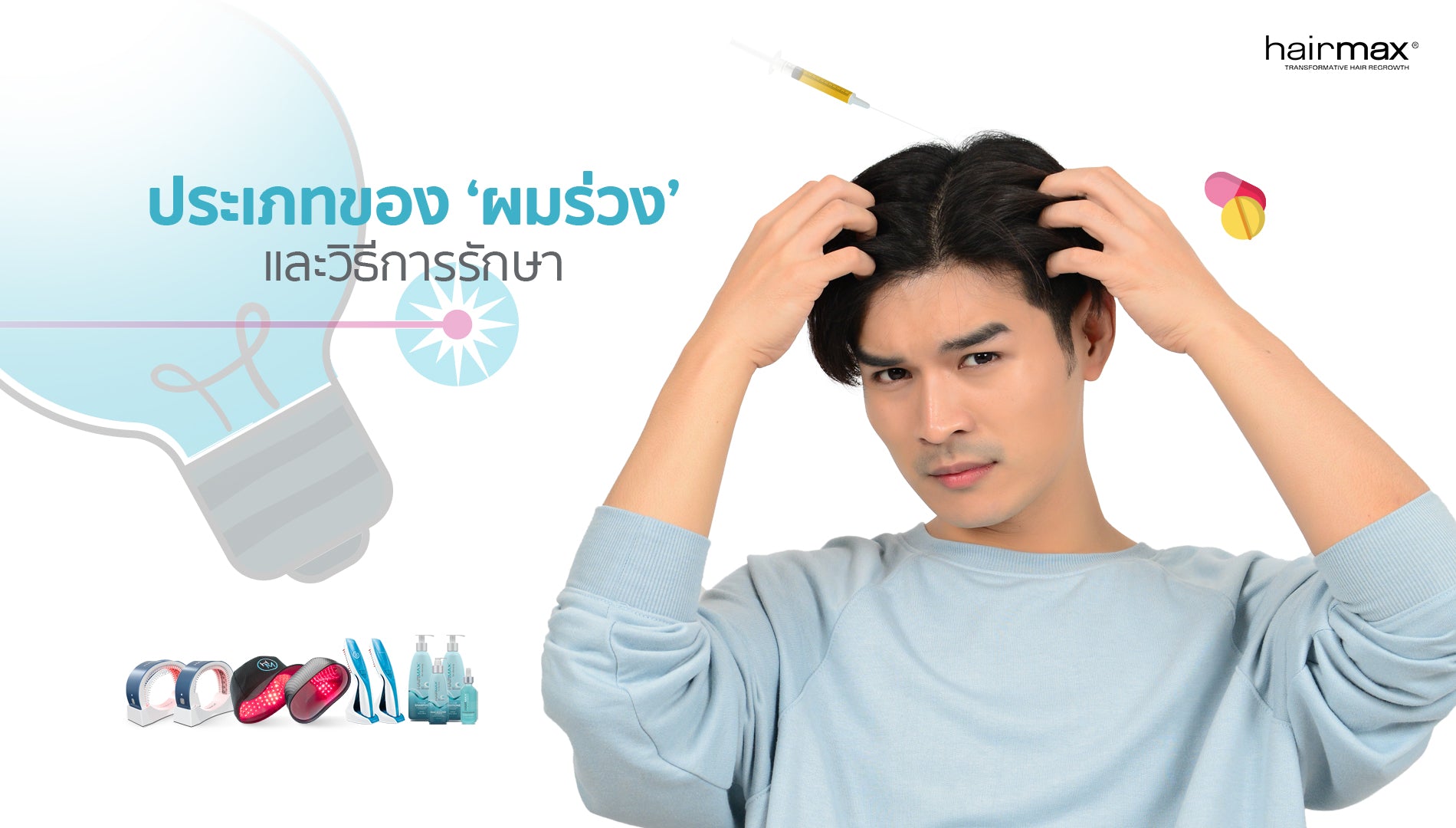 ประเภทของ ‘ผมร่วง’ และวิธีการรักษา